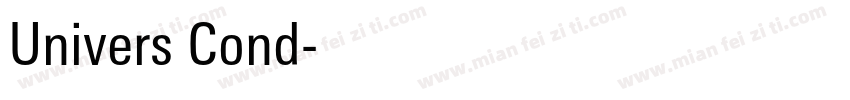 Univers Cond字体转换